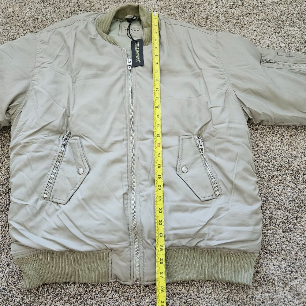 NWT Blank NYC Bomber Style Jacket Coat Pale Green Trendy Sz Small Oversized - Picture 14 of 16